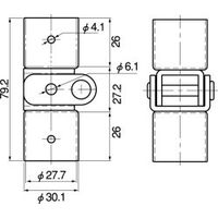 スペーシア ヒンジ金具180 JB-111A 1セット(5個)（直送品）