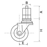 スペーシア 差し込み式ステンレスフレームキャスター SUS-100N 1セット(2個)（直送品）