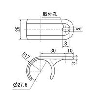 スペーシア 中間用棚受け KPJ-706B トウメイ 1セット(30個)（直送品）