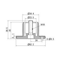 スペーシア パイプスタンド KJB-202 ブラツク 1セット(5個)（直送品）