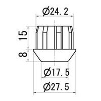 スペーシア インナーゴムキャップ KJB-402LG ライトグレ- 1セット(20個)（直送品）