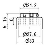 スペーシア アウターゴムキャップ KJB-403LG ライトグレ- 1セット(15個)（直送品）