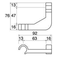 スペーシア コーナー用棚受け VPJ-700BBK ブラック 1セット(50個)（直送品）