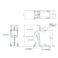ハマコSS マスト式リフトテーブルタイプ 油圧・足踏式 HFH-H400-12T 1台（直送品）