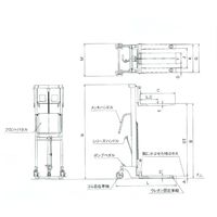 ハマコSS マスト式リフト低床タイプ 油圧・足踏式 HFH-H150-12-5H 1台（直送品）