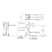 ハマコSS マスト式リフト 油圧・足踏式 HFH-H150-12 1台（直送品）