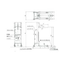 ハマコSS マスト式リフト前輪ビック型 油圧・電動式 HFH-D600-15B 1台（直送品）