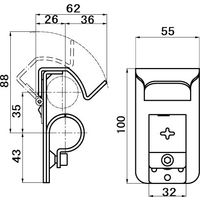 スペーシア 開閉用ロック金具 JB-167 1セット(3個)（直送品）