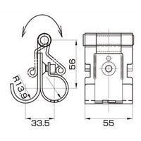 スペーシア ロック付受け金具180 JB-160 1セット(5個)（直送品）