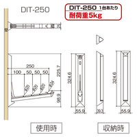 Coconi ドライ・イット DIT-250 ホワイト 1個 サヌキ 室内物干し