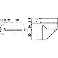 スペーシア プラスチックジョイント(コーナー用) PJ-002W オフホワイト 1セット(20個)（直送品）