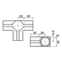 スペーシア プラスチックジョイント(中間用) PJ-207AG ダークグレー 1セット(20個)（直送品）