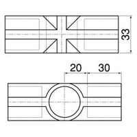 スペーシア プラスチックジョイント(中間用) PJ-206BG ダークグレー 1セット(20個)（直送品）