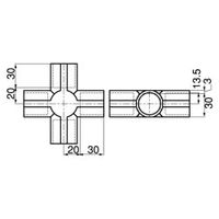 スペーシア プラスチックジョイント(中間用) PJ-209G ダークグレー 1セット(20個)（直送品）