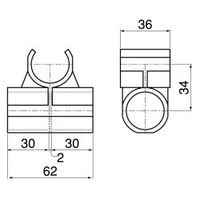 スペーシア プラスチックジョイント(クロス用) PJ-302AW オフホワイト 1セット(20個)（直送品）