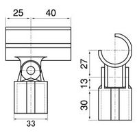 スペーシア プラスチックジョイント(角度用) PJ-403G ダークグレー 1セット(20個)（直送品）