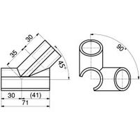 スペーシア プラスチックジョイント(角度) PJ-409W オフホワイト 1セット(20個)（直送品）