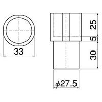 スペーシア プラスチックジョイント ヒンジ用 PJ-505W オフホワイト 1セット(50個)（直送品）