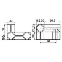 スペーシア プラスチックジョイント(台車用) PJ-603RW オフホワイト 1セット(20個)（直送品）