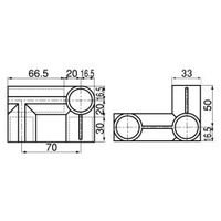 スペーシア プラスチックジョイント(台車用) PJ-603LG ダークグレー 1セット(20個)（直送品）