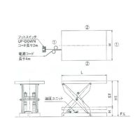 ハマコSS パワータイプ油圧電動式テーブルリフト MLE-1000-1215 1台（直送品）