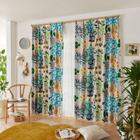 スミノエ デザインライフ セミオーダー カーテン フラワーポット 2300×1250mm グレー 1セット(2枚入)（直送品）