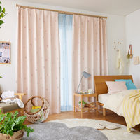 スミノエ デザインライフ セミオーダー カーテン ジェシカ 1300×1350mm ピーチベージュ 1セット(2枚入)（直送品）