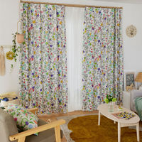 スミノエ デザインライフ セミオーダー カーテン フルーツトリ 2000×1850mm グレー 1セット(2枚入)（直送品）