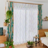 スミノエ デザインライフ セミオーダー レースカーテン アーガイルボイル 1700×990mm ミックス 1セット(2枚入)（直送品）