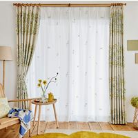 スミノエ デザインライフ セミオーダー レースカーテン ミチクサボイル 2600×1540mm イエロー 1セット(2枚入)（直送品）