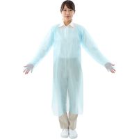 小野商事 アイソレーションガウン 女性用フリーサイズ CPEガウン 使い捨てエプロン フリーサイズ WS6610 1枚