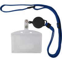 アイ・エス IDカードリール名札 ハード チャック無 青 ITN-IDH-BU 1枚