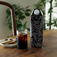 【紙パック】Iced Coffee 無糖 1L by LOHACO Water 1箱（6本入） オリジナル（わけあり品）