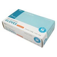小野商事 プラスチック手袋 パウダー付き Mサイズ AG7345M-20 1セット(100枚×20箱)