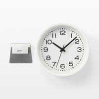 無印良品 アナログ時計 小（スタンド付） ホワイト MJ-ACSW2 良品計画