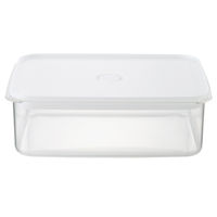 無印良品 フタをしたまま電子レンジで使える バルブ付き密閉保存容器 深型 大 約幅20×奥行24.5×高さ8cm 1セット（2個） 良品計画