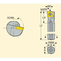 セコ・ツールズ・ジャパン 内径用ホルダー A12NーSCFCR09 1個（直送品）