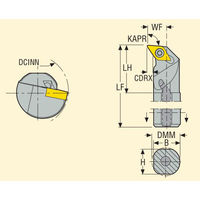 セコ・ツールズ・ジャパン 内径用ホルダー A12NーSDUCR07 1個（直送品）
