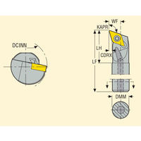セコ・ツールズ・ジャパン 内径用ホルダー A12NーSDQCR07ーR 1個（直送品）
