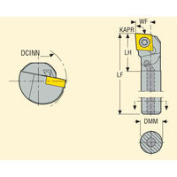 セコ・ツールズ・ジャパン 内径用ホルダー A16QーSCLCR09ーR 1個（直送品）