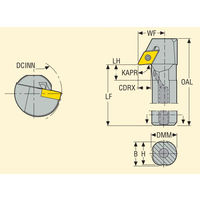 セコ・ツールズ・ジャパン 内径用ホルダー A20QーSDYNR11 1個（直送品）
