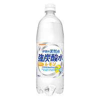 サンガリア 伊賀の天然水 強炭酸水レモン 1L 1箱（12本入）