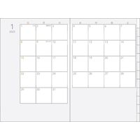 ダイゴー 【2023年版】フレームマンスリー手帳 A6変型 日曜始まり ネイビー E8241 1冊（直送品）