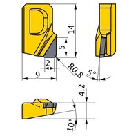 三菱マテリアル カッター用インサート GOER GOER1408PXFR2:MD2030 1個（直送品）