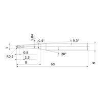 三菱マテリアル ボールエンドミル MP3XB MP3XBR0050N008T05 1個（直送品）