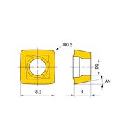 三菱マテリアル カッター用インサート アルミニウム合金加工用 SOGX SOGX084005-UN:TF15 1セット(10個)（直送品）