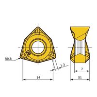 三菱マテリアル カッター用インサート 回転工具カッター用 6NGU 6NGU1409080PNER-L:MP6120 1セット(10個)（直送品）