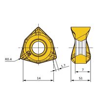 三菱マテリアル カッター用インサート 回転工具カッター用 6NMU 6NMU1409040PNER-M:MP6130 1セット(10個)（直送品）