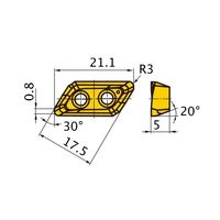 三菱マテリアル カッター用インサート 回転工具カッター用 XDGX XDGX175030PDER-GM:MP9120 1セット(10個)（直送品）