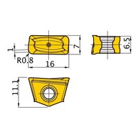 三菱マテリアル カッター用インサート 回転工具カッター用 XNMU XNMU160708R-MS:MP9130 1セット(10個)（直送品）
